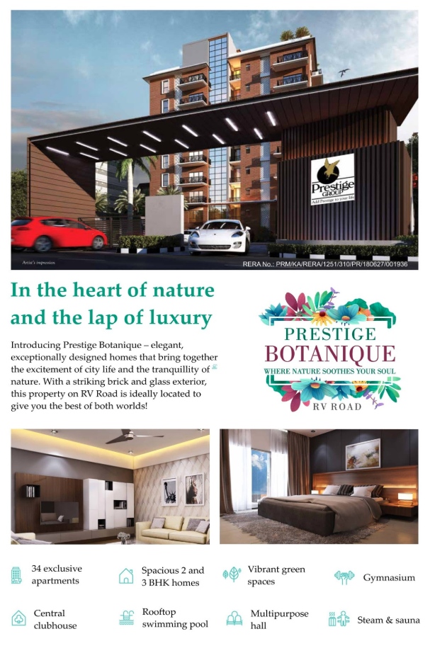 Prestige launching Botanique in the heat of nature & lap of luxury in Bangalore Update